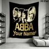 ABBA Il Film Arazzo da Parete con Nome Personalizzato Appeso Estetico alla Parete Coperta in Tessuto Stampato Arazzi Decorativi per Camera da Letto Soggiorno Decorazioni per la Casa