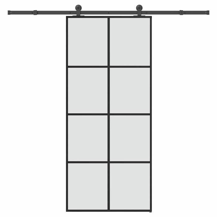VidaXL Porte coulissante avec kit de quincaillerie 90x205 cm Verre ESG, porte coulissante sur rail, porte coulissante 3332896