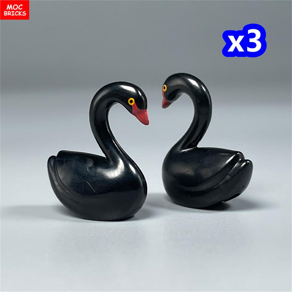 MOC Blocks Animal Duck Swan River Lake Farm Scene View Accessories DO IT YOURSELF Construction Bricks Playthings ideal for Kids Gifts