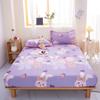 1pc Bed Sheet on Elastic Rainbow Printed Bed Fitted Sheet for Double Bed Single Bed Linen Queen Bottom Sheet(without pillowcase)