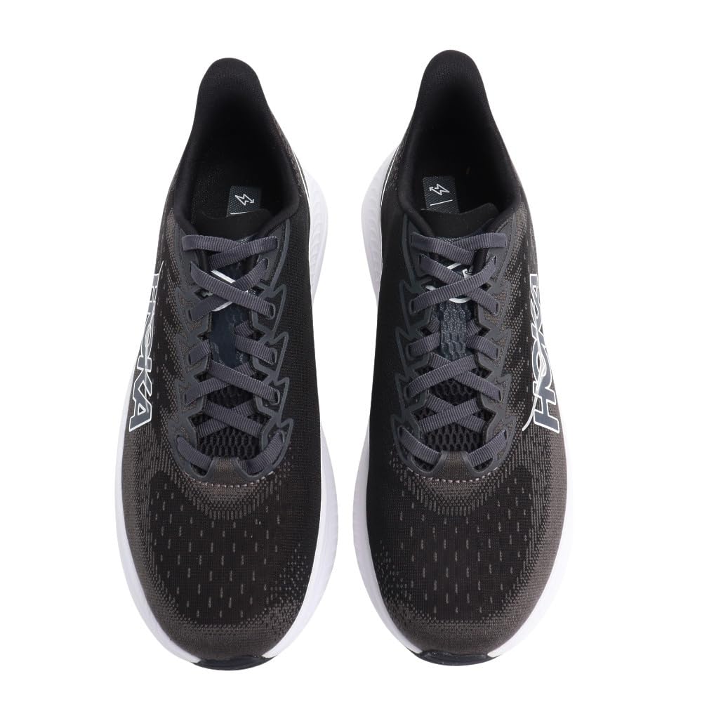 HOKA Mach 6 Regular Running Jogging and Size Shoes, Shoes, 1147790-BWHT (Black White, 26.5, Men's)