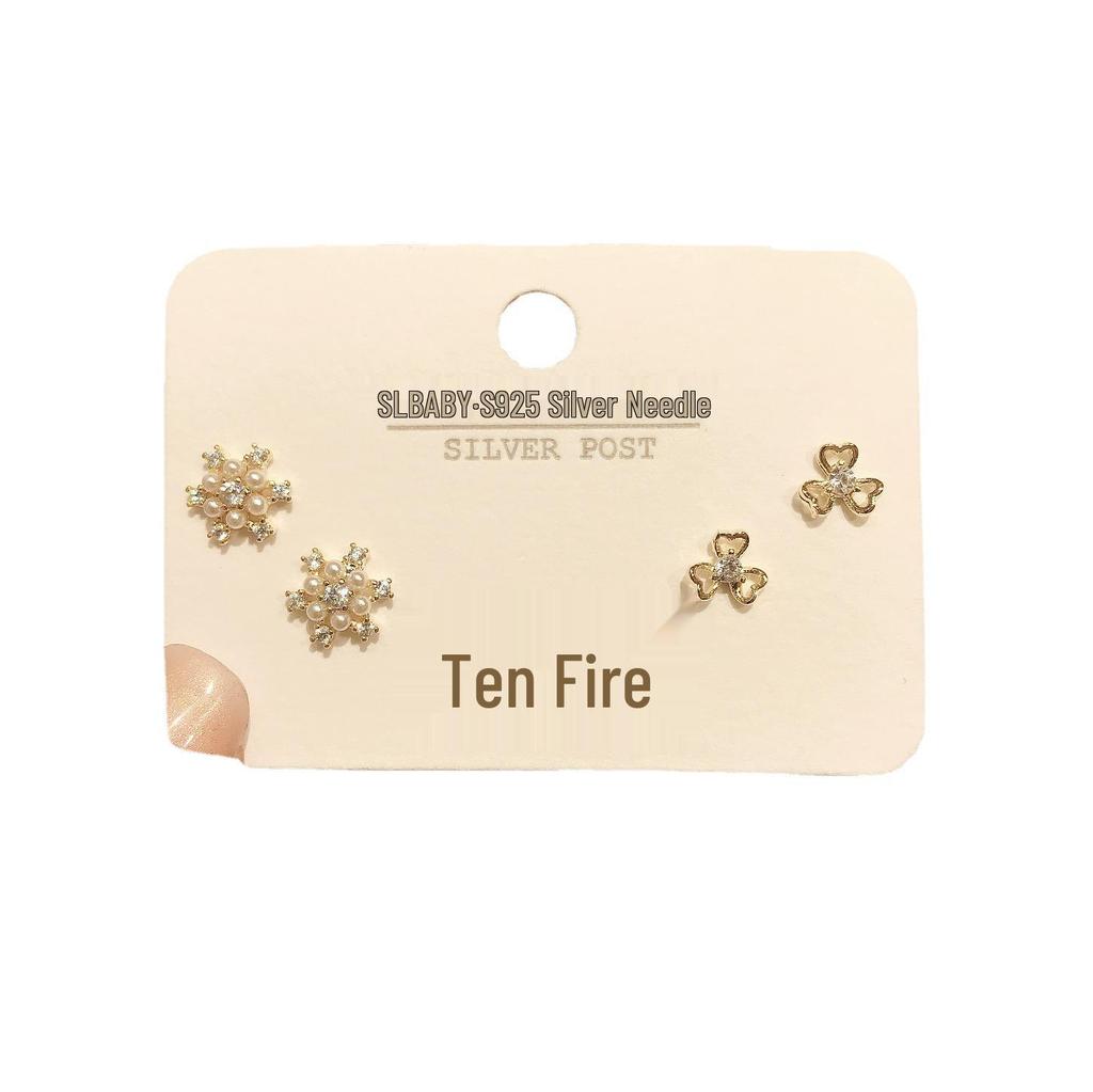 2025 S925 Sterling Silver Stud Earrings: Women's Light Luxury Cold Style Niche Metal Design