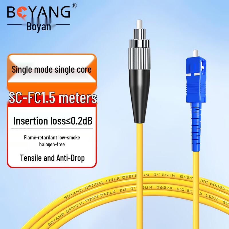 Boyang Telecom-Grade Single-Mode Fiber Optic Patch Cable