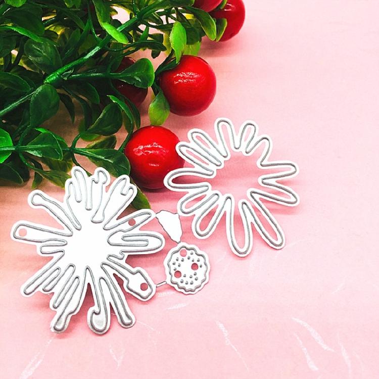 Květina Sedmikráska Řezací formičky Květina Chrysantéma Kovová vykrajovátka pro DIY Scrapbooking Foto