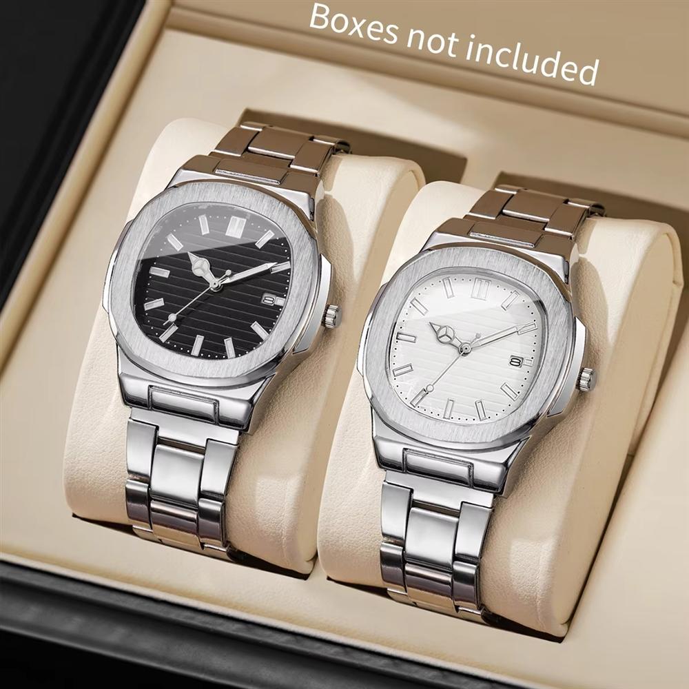 Factory Hot Selling Many Different Colors Stainless Steel Luxury Charm Fashion Men's Business with Calendar Style Quartz Watch