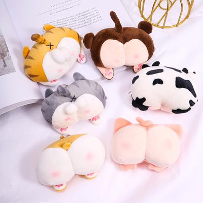 Cute Corgi Butt Keychain Car Keyring Holder  Plush Toy Women Girl Bag Pendant Handbag Wallet Purse Decor