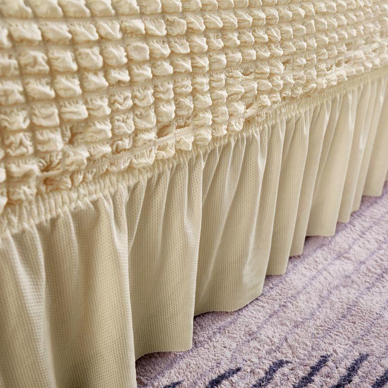 Seersucker Sofa Slipcover High Stretch Couch Cover Thick Corner Sofa Protector Elastic Corner Couch Covers