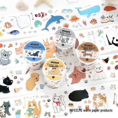 Infeel.Me Cute Party Series Washi Tape - Cartoon Journal DIY Decorative Stickers