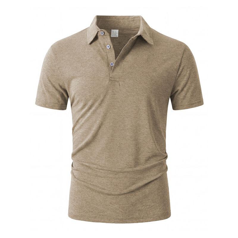 Summer New Style Lapel Daily Casual POLO Shirt Fashionable Men's Solid Color Short-sleeved T-shirt