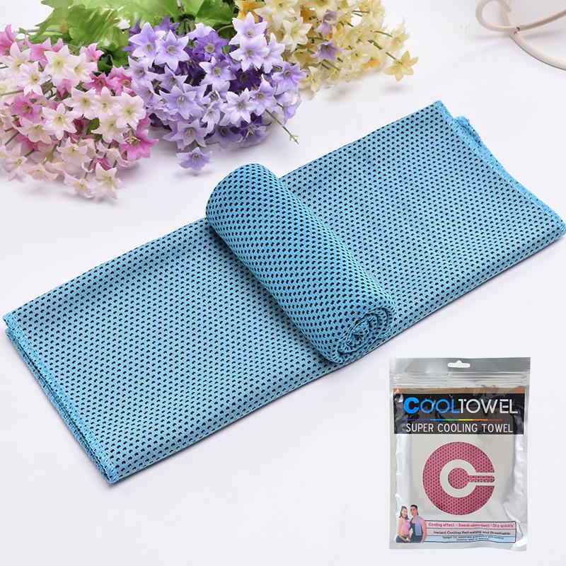 English-Packaged Cooling Sports Towel - Quick-Dry, Sweat-Absorbing for Outdoor Fitness