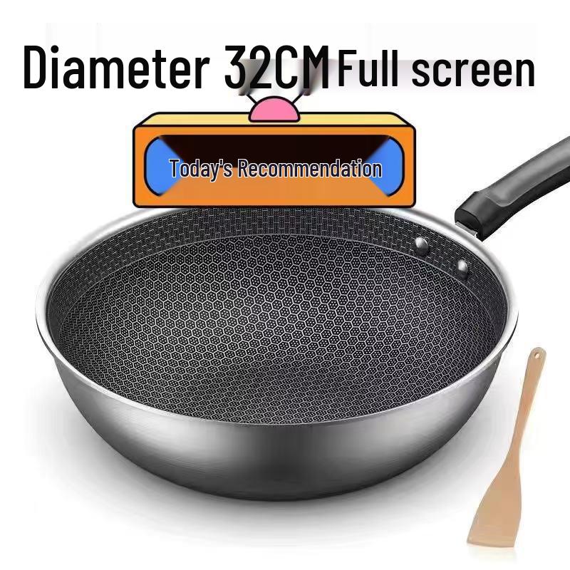 Stainless Steel Non-Stick Wok for Induction and Gas Cooking