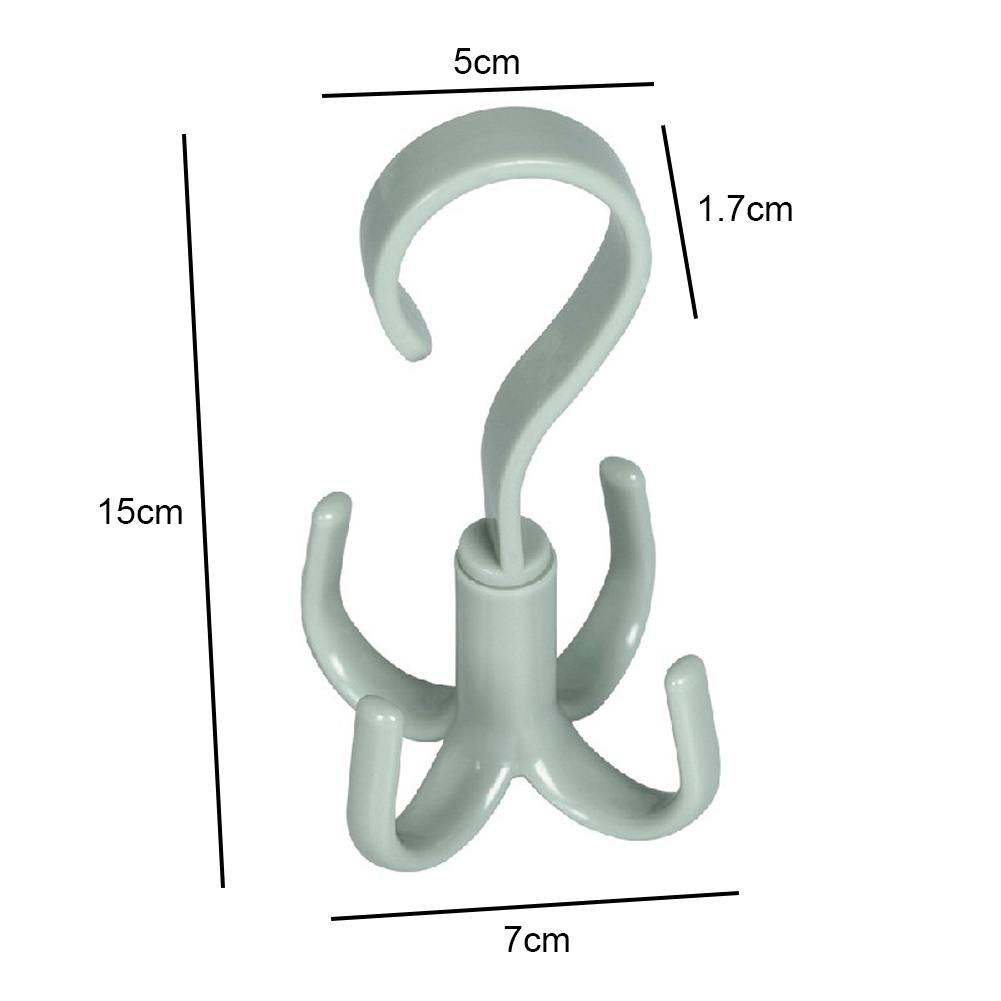 4-claw Hanger 360 Degree Rotatable Multifunctional Kitchen Storage Hook For Hanging Bag Scarf Belt Clothes