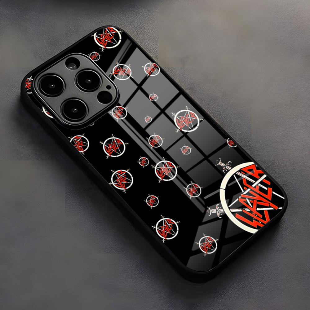 Slayer Heavy Metal Rock Band Phone Case For IPhone 17 Pro Max 16 15 14 Pro Max 13 11 X Xs Xr 8 7Plus Glass Cover