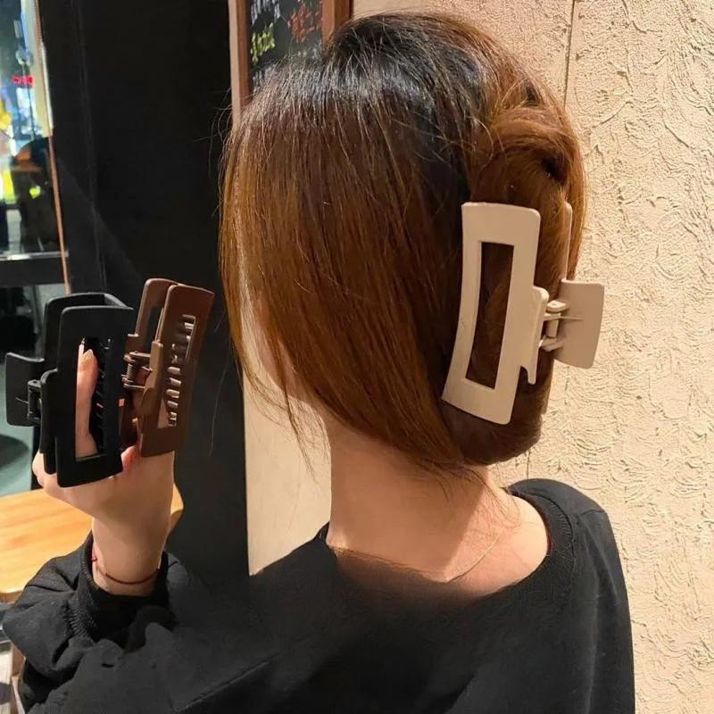10,5 cm Grande Pinza per Capelli Geometrica Opaca Fermaglio per Capelli da Donna Accessorio per Capelli Fermagli Pinze a Granchio Moda Coreana Ornamento Accessori per Capelli