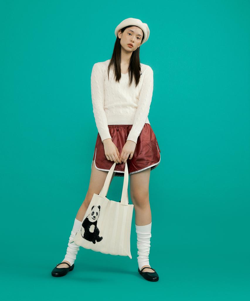Pleatsmama [Panda Edition] Two-Way Shopper Bag Giant Panda