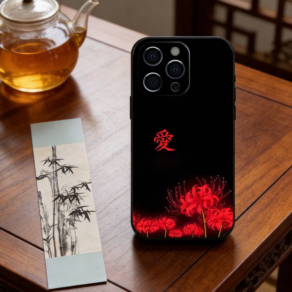 Rote Spinnenlilie Handyhülle Silikon Weich Für IPhone 17 16 15 14 13 12 11 X XR Plus Pro Max Plus