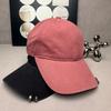 Double Ring Tether Baseball Cap Women's Soft Top Fashion Personality Temperament Peaked Cap Showing Face Small Trend Niche Hat
