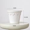 Embossed Roman-Style Glazed Flower Pot for Indoor/Outdoor Plants