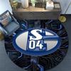 FC Schalke 04 Pattern Round rug,Carpet Rug for Living Room Bedroom Playroom ,Non-slip Floor Mat,Holiday Gifts and Birthday Gifts.