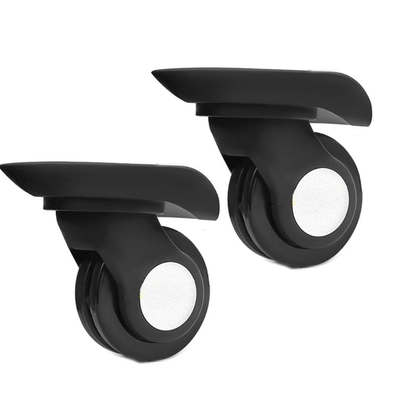 2Pcs Trolley Casters Replacement Heavy Duty Roller Wheel for Luggage Box Suitcase 360 Degree Swivel kit SilentWheel