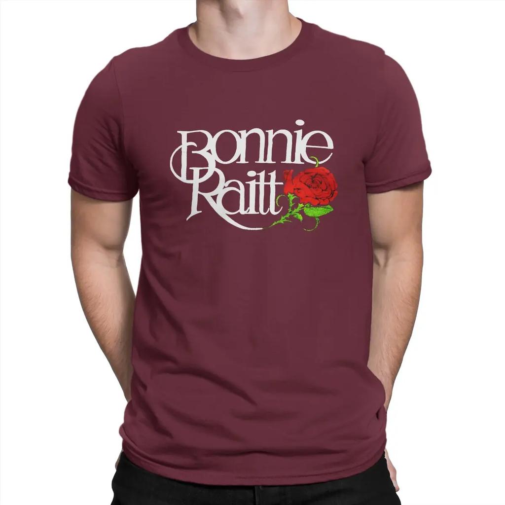 Logo Herren T-Shirt Bonnie Raitt Sänger Lustige T-Shirts Kurzarm Rundhals T-Shirt Reine Baumwolle Sommer Oberteile