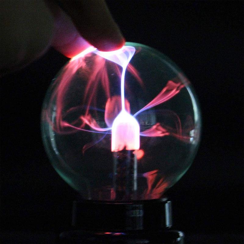 Kula plazmowa Atomosphere Night Light Lampa lawowa Zasilanie przez USB i baterie AAA Prezent dla dzieci 2025 Magic Bolt LED Lampen