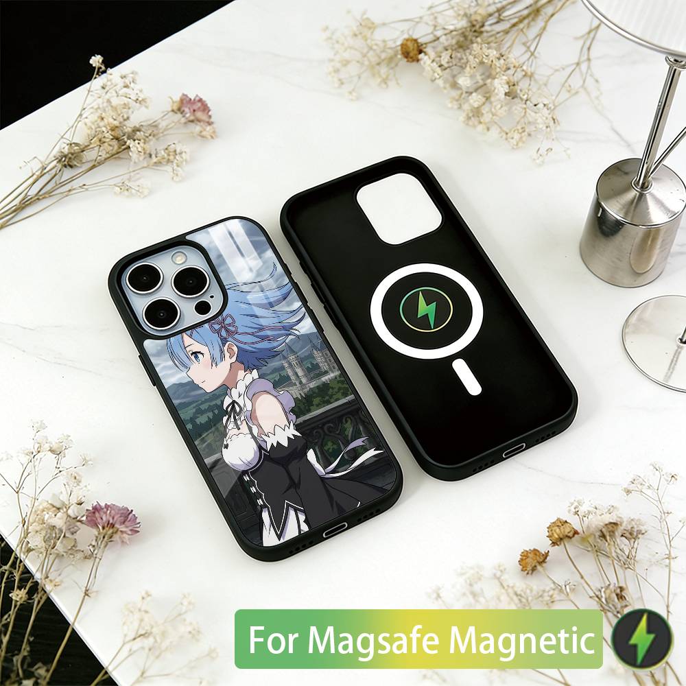 Rem R-Re Anime Z-Zero  Phone Case For iPhone17,16,15,14,13,12,11 Plus,Pro Magnetic For Magsafe Wireless Charging
