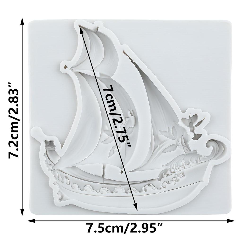 Sailboat Silicone Mold Sailboat Fondant Molds Cake Decorating Tools Cupcake Topper Candy Resin Clay Chocolate Gumpaste Mold
