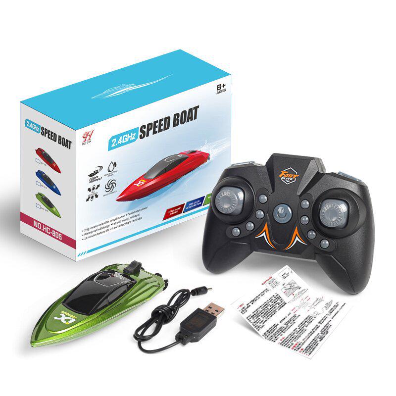 2.4G Wireless Long-Range Electric Speedboat for Kids - High-Speed Mini Remote Control Racing Motorboat