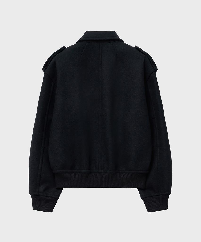 Noirer Heavy Wool Oversized Blouson (Black)