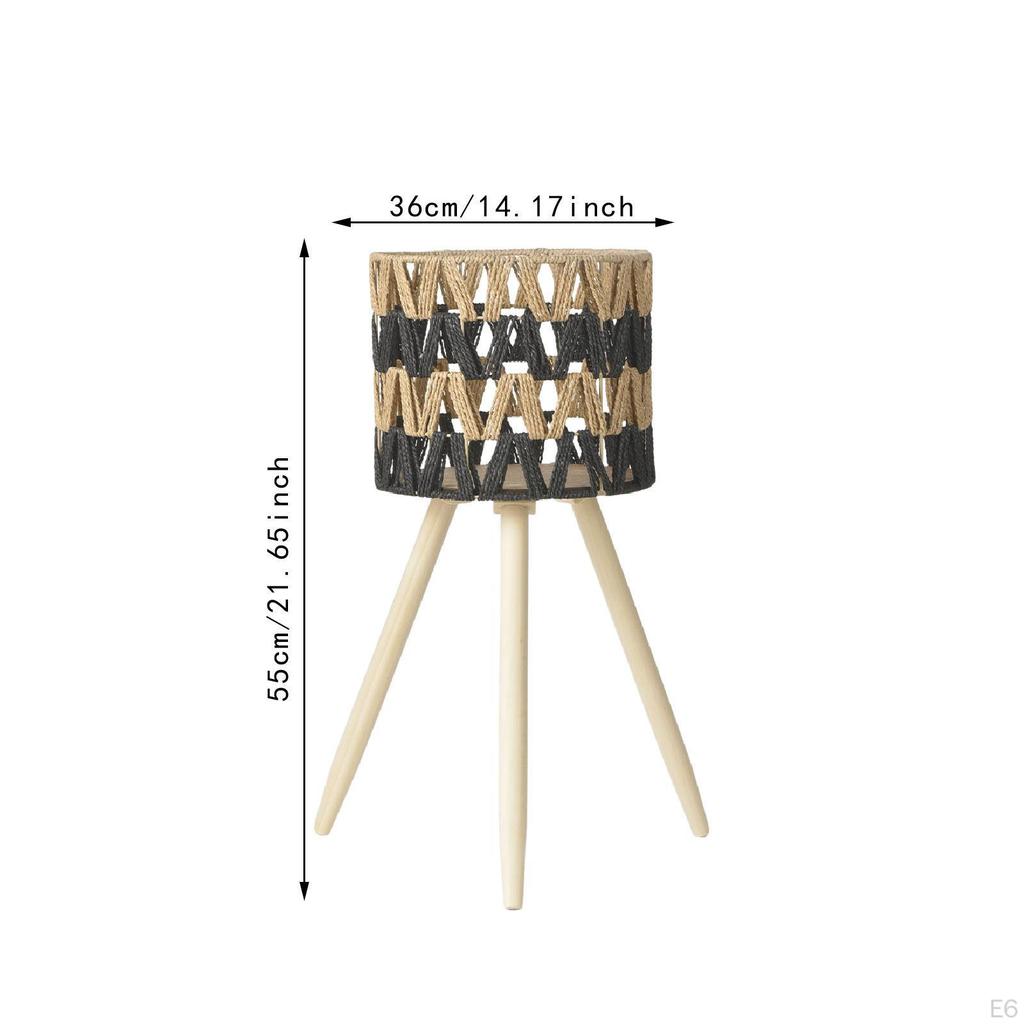 Floor Planter Stand Plant Baskets Rack Multipurpose Handmade Wooden Shelf Wood Legs for Home