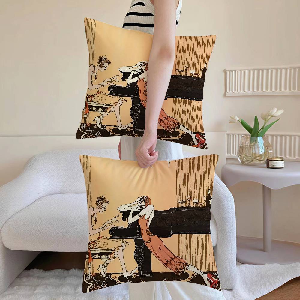 Strange StoriesAnime Pillow Case Sofa and Living Room Decorative Cushion Covers Dust-proof and Mite-proof Invisible Zipper
