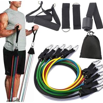 ARTIZLEE Resistance Bands Set - Kit of 11 Accessories - Fitness Gym Sport - Adjustable Resistance - Black
