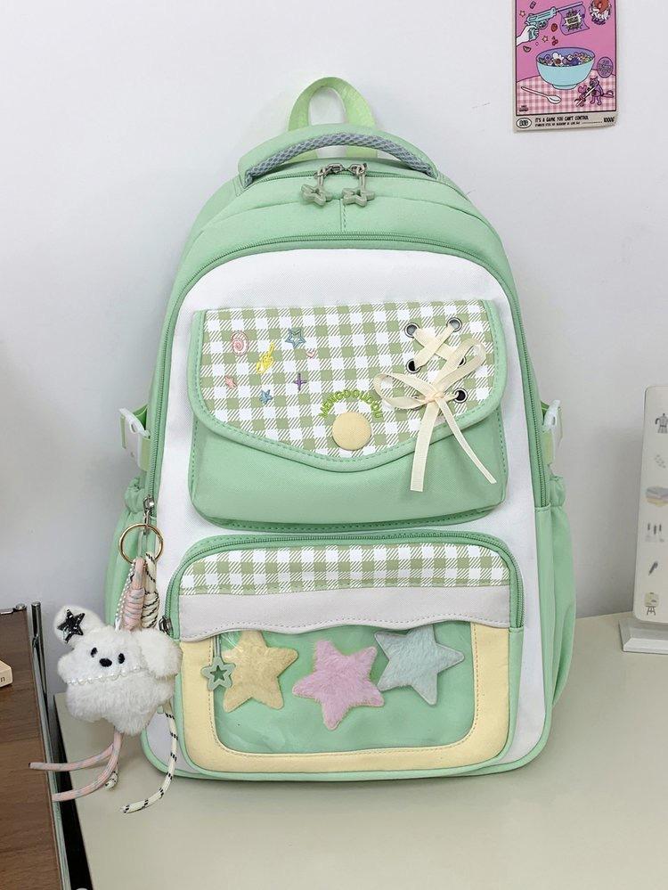 Schoolbag Japanese Cute Fresh Sweet Schoolbag Junior High School Students Large Capacity Backpack High Value Ins Niche Backpack