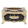 Gold Edge Tissue Box Home Storage European Style Case Rose Pattern Holder Abs Plastic Kitchen Ganization Boxes