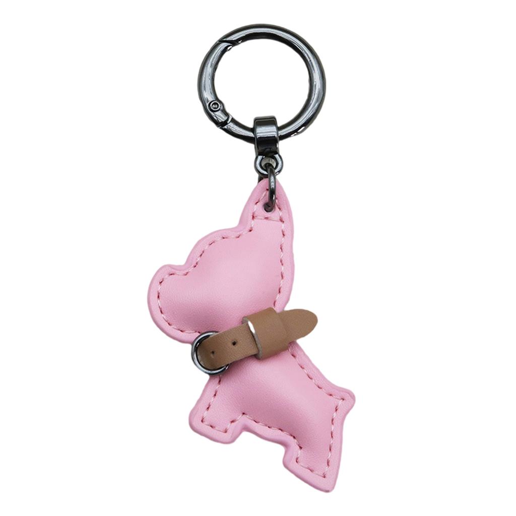 Mini-Schlüsselanhänger mit französischer Bulldogge, PU-Leder, hübsch gestalteter Anhänger, hängendes Ornament für Autoschlüssel und Taschen