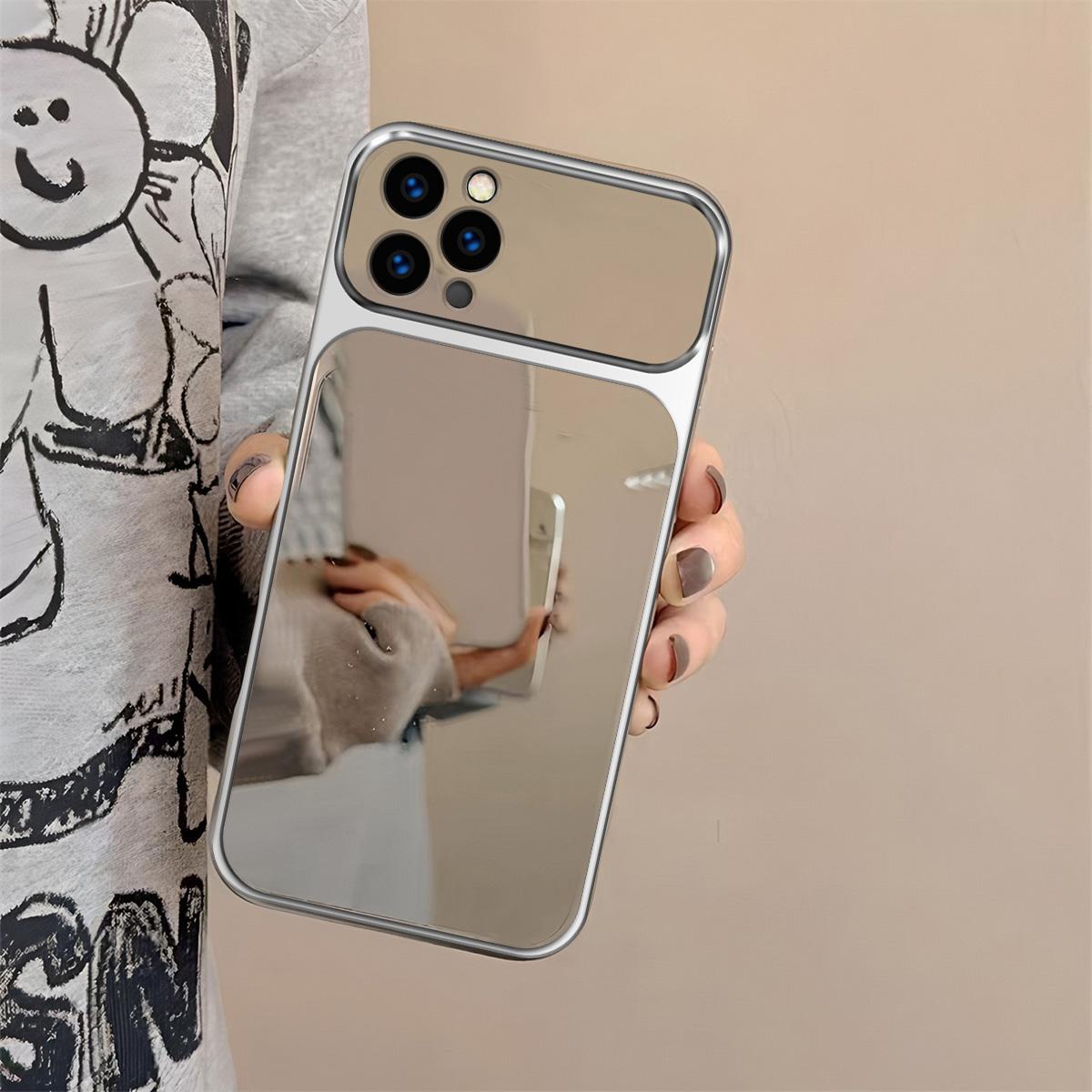 Case for iPhone 16 ProMax,15 Pro,14 Pro,13 Pro Trending Big Window Cover Mirror Phone Casing iPhone 16 ProMax
