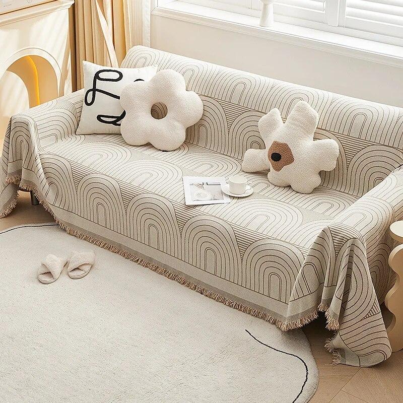Chenille narzuta na sofę uniwersalny ręcznik na kanapę odporna na kurz poszewka na poduszkę antypoślizgowa dla kota osłona chroniąca przed zarysowaniami koc na sofę dywan