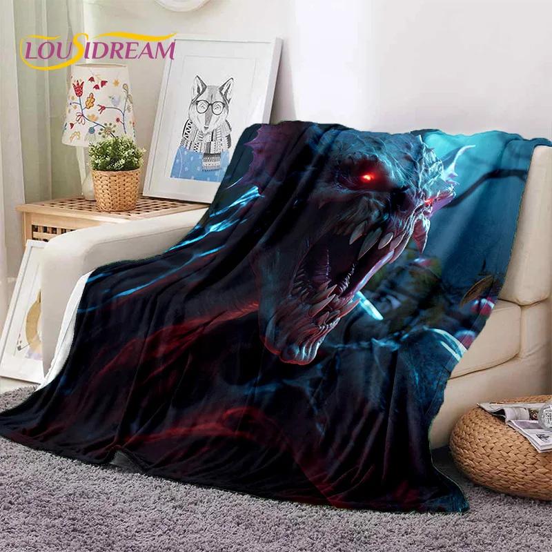 Gothic Horror Monsters Demon Skull Soft Flannel Blanket for Beds Bedroom Sofa Picnic,Throw Blanket for Cover Outdoor Leisure Nap