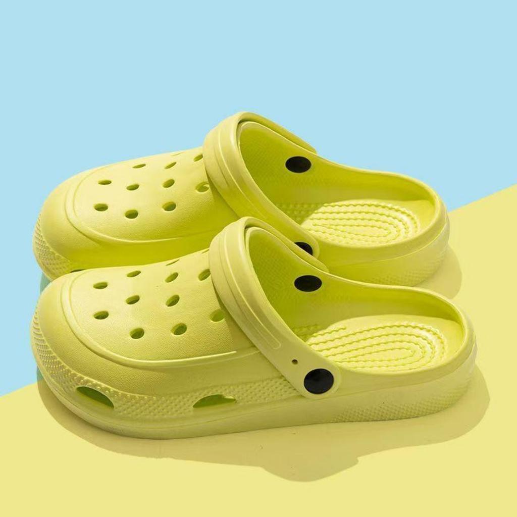 Sandalen - Leichte Sommer-Strand-Slipper mit dicker, gepolsterter Sohle, weicher runder Zehenpartie und minimalistischem Design für den Innen-/Außenbereich