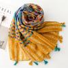 Spring & Summer Geometric Ethnic Silk Scarf - Exotic Style for Women