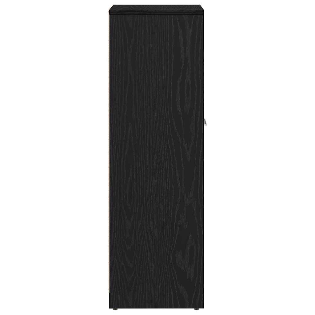 Black Oak Bathroom Cabinet 30 X 30 X 95 Cm Engineered Wood