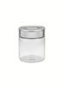 Prezza Glass Storage Container with Airtight Sealing for and Stainless Steel Lid 0.7L Heat-Resistant (Canister) One-Touch Pasta, Coffee,