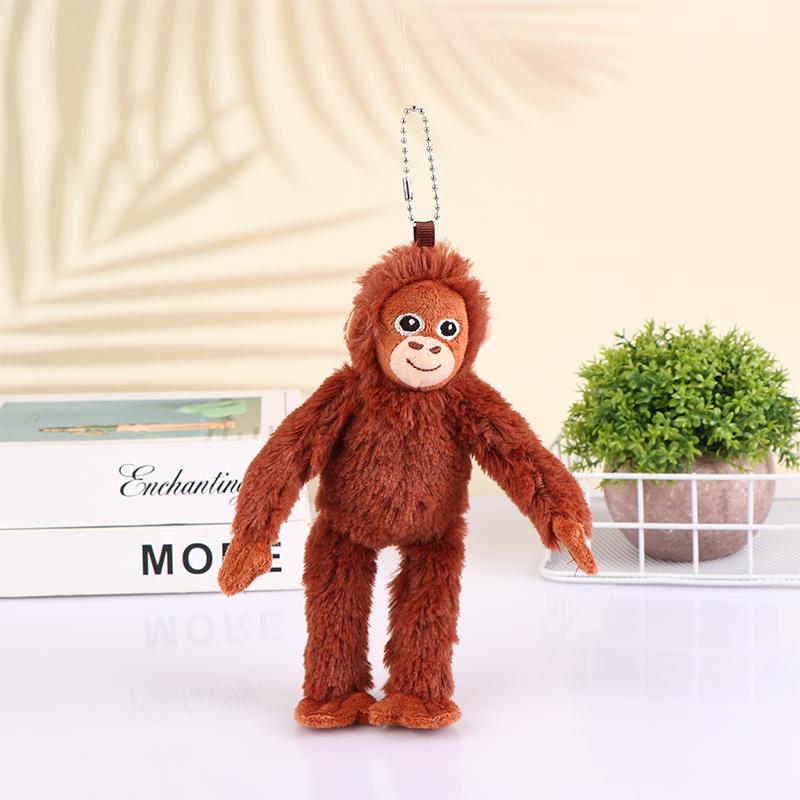 Cute Plush Key Chain Fur Monkey Toys Orangutan Keychain Women Bag Pendant Car Trinket Decorate
