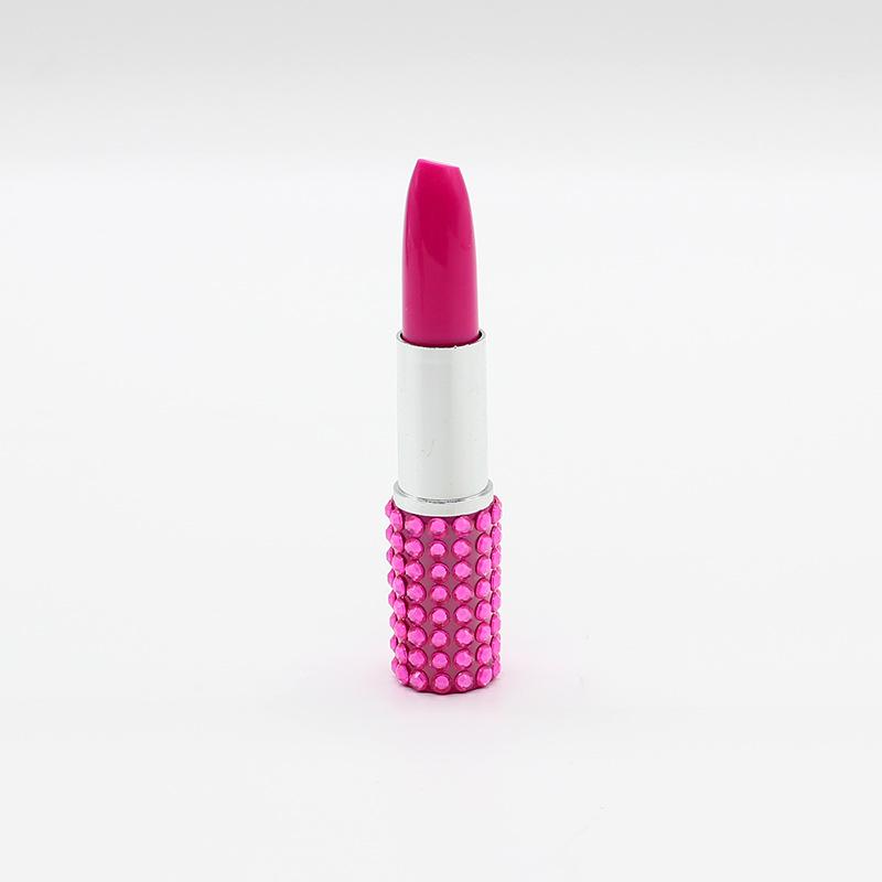 Korean-Style Rhinestone Lipstick Ballpoint Pen & Lip Balm Gift