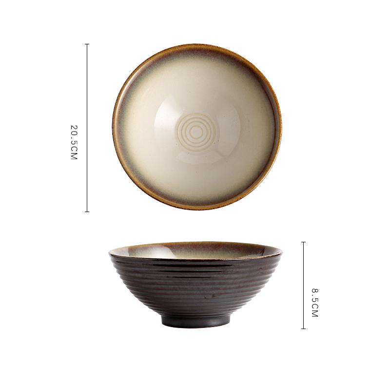 Japanese Vintage Porcelain Bowl Creative Homehold Lamian Noodles Instant Noodle Bowl Vegetable Salad Rice Soup Bowls Kitchenware