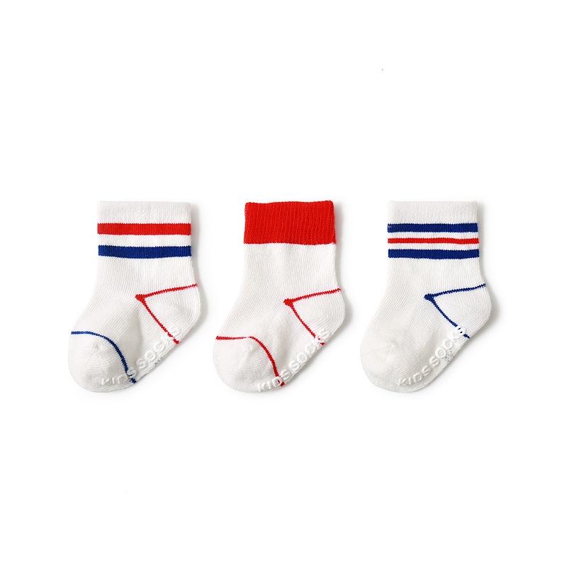 

3 пары/лот хлопковые носки для новорожденных мальчиков и девочек, новые весенне-осенние повседневные мягкие носки для маленьких мальчиков и девочек 0-6m(xs) красный