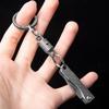 Titanium Alloy Keychain With Lock Buckle Can Rotate 360  Degree  Outdoor Edc Tools