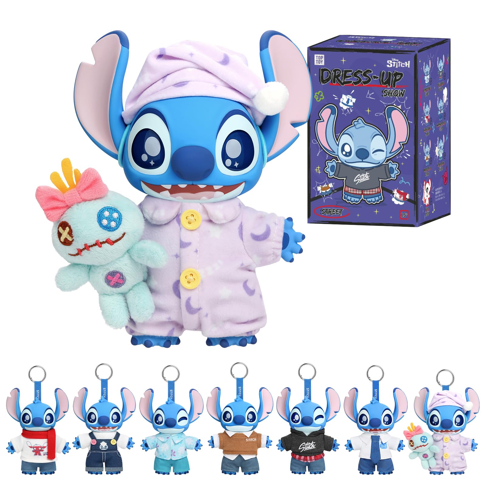 

ЛУЧШАЯ ИГРУШКА Дисней Стич Серия Шоу Переодеваний [1 шт.] Фигурка-Гашапон в Слепой Коробке из Мягкого Винила ПВХ Премиум Игрушка Подарок на День Рождения для Персонажа Стич