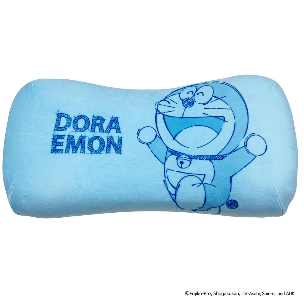 MORIPiLO Polštář z paměťové pěny Morishita Doraemon 15x31cm Podpěra pasu Opěrka zad Polštář na plyšovou hračku Postavy Zboží Shogakukan Pastel Blue 4621204